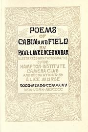Cover of: Poems of cabin and field ... illustrated with photos.