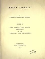 Cover of: Bach's chorals