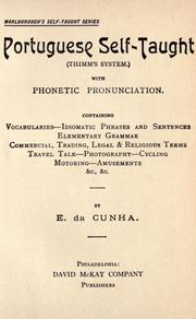 Cover of: Portuguese self-taught (Thimm's system): with phonetic pronunciation.