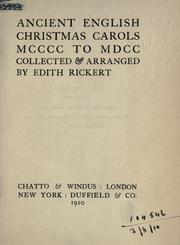 Cover of: Ancient English Christmas carols 1400 to 1700.