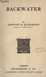 Cover of: Backwater by Dorothy Richardson