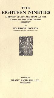 Cover of: The Eighteen Nineties by Holbrook Jackson