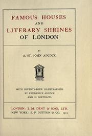 Cover of: Famous houses and literary shrines of London