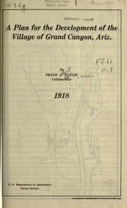 Cover of: A plan for the development of the village of Grand Canyon, Ariz.
