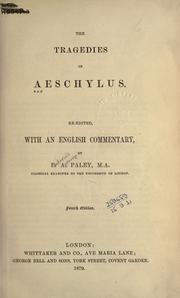 Cover of: Tragedies. by Aeschylus