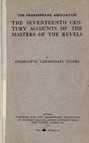 Cover of: The seventeenth century accounts of the masters of the revels.