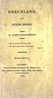 Cover of: Greenland, and other poems