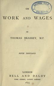 Cover of: On work and wages.