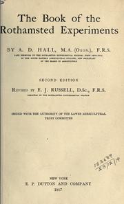 Cover of: The book of the Rothamsted experiments. by Hall, Daniel Sir