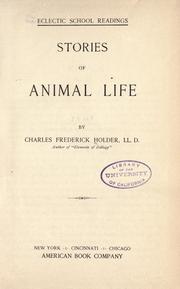Cover of: Stories of animal life
