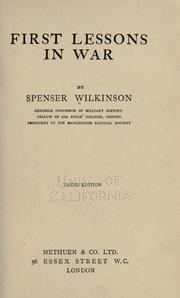 Cover of: First lessons in war