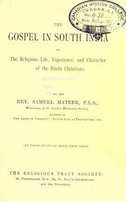 The gospel in South India by Samuel Mateer