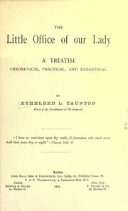 Cover of: The Little Office of Our Lady by Taunton, Ethelred L.