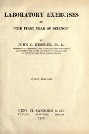 Cover of: Laboratory exercises of "The first year of science" by John C. Hessler. by John C. Hessler