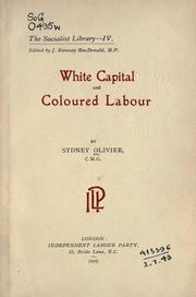 Cover of: White capital and coloured labour