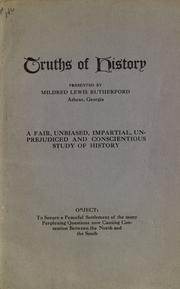Cover of: Truths of history by Rutherford, Mildred Lewis