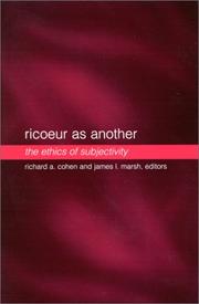 Cover of: Ricoeur As Another: The Ethics of Subjectivity (Suny Series in the Philosophy of the Social Sciences)