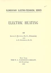 Cover of: Electric heating by Edwin J. Houston