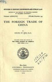 Cover of: The foreign trade of China