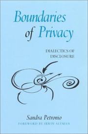 Cover of: Boundaries of Privacy: Dialectics of Disclosure (Suny Series in Communication Studies)