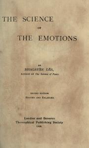 Cover of: science of the emotions