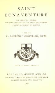 Cover of: Saint Bonaventure by Costelloe, Laurence