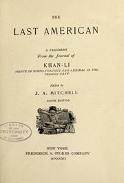 Cover of: The last American by John Ames Mitchell