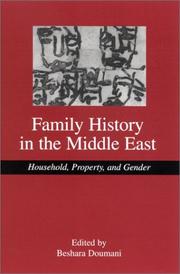 Cover of: Family History in the Middle East: Household, Property, and Gender
