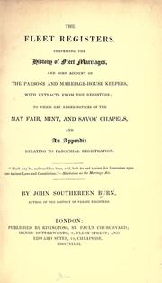 Cover of: The Fleet registers. by John Southerden Burn