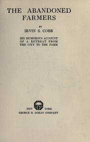 Cover of: The abandoned farmers by Irvin S. Cobb