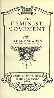 Cover of: The feminist movement
