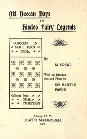 Cover of: Old Deccan days: or, Hindoo fairy legends current in southern India