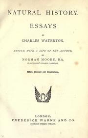 Cover of: Natural history: essays.