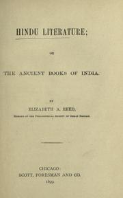 Cover of: Hindu literature by Elizabeth A. Reed