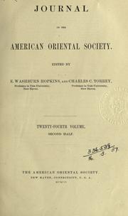 Cover of: Journal of the American Oriental Society. by American Oriental Society