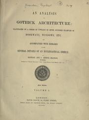 Cover of: An analysis of Gothick architecture