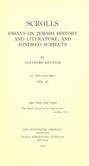Scrolls by Gotthard Deutsch