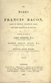 Cover of: The  works of Francis Bacon ... by Francis Bacon