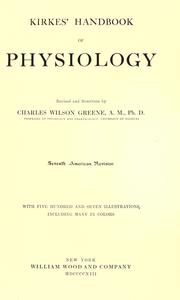 Cover of: Kirkes' Handbook of physiology by William Senhouse Kirkes