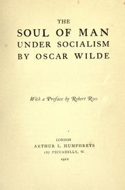 Cover of: The soul of man under socialism by Oscar Wilde