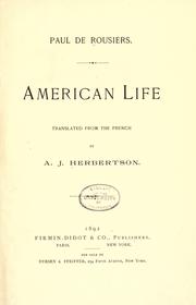 Cover of: American life