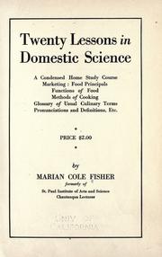Cover of: Twenty lessons in domestic science