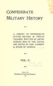 Cover of: Confederate military history