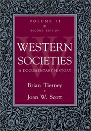 Cover of: Western Societies: A Documentary History, volume 2