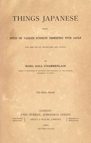 Cover of: Things Japanese by Basil Hall Chamberlain