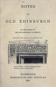 Cover of: Notes on old Edinburgh