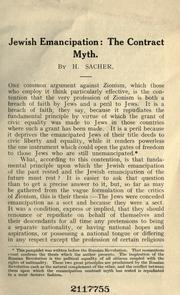 Jewish emancipation by Harry Sacher