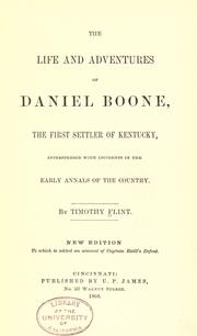 The life and adventures of Daniel Boone by Timothy Flint