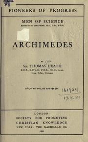 Cover of: Archimedes. by Thomas Little Heath