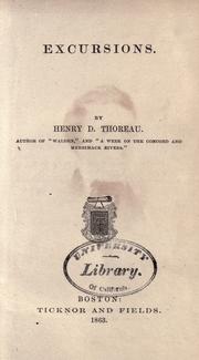 Cover of: Excursions. by Henry David Thoreau